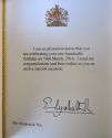 100th Birthday letter from Queen Elizabeth