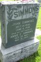 John and Annie Simmon's Headstone