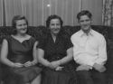Nadine, Mae, and Jim Brooks in Rigby, Idaho - December 1958